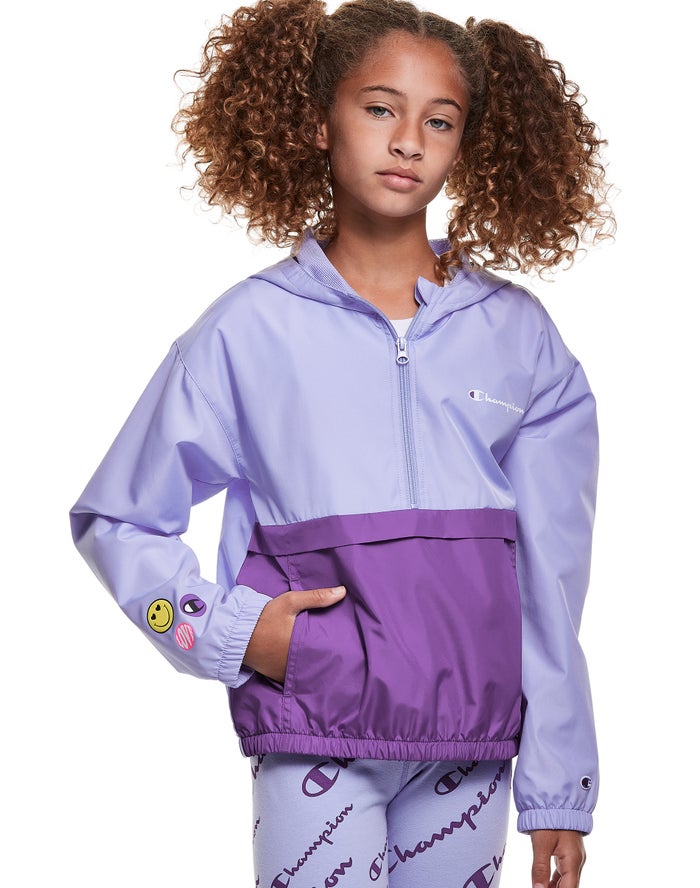 Chaqueta Champion Niña - Colorblock Windbreaker Smiley Face ( Moradas Claro ) 8743962-GZ